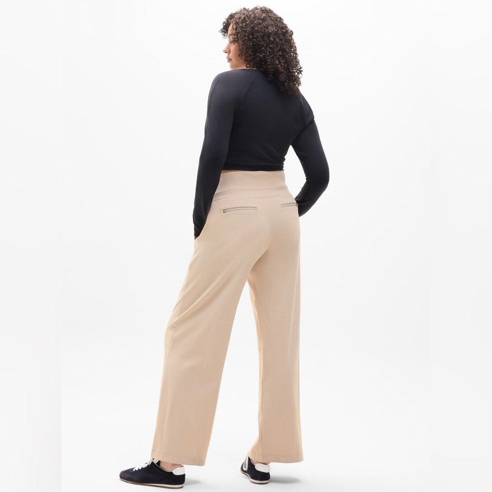 Athleta Women’s Venice High Rise Wide Leg Pants Neutral Size 3X Plus Sized - Picture 3 of 12